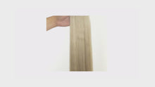 Load and play video in Gallery viewer, LIGHTEST BLONDE (22) HUMAN PONYTAIL CLIP IN HAIR EXTENSIONS 16 / 20 INCH  **THICK***
