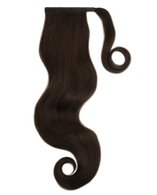 Load image into Gallery viewer, ESPRESSO (3) HUMAN PONYTAIL CLIP IN HAIR EXTENSIONS 16 / 20 INCH  **THICK***
