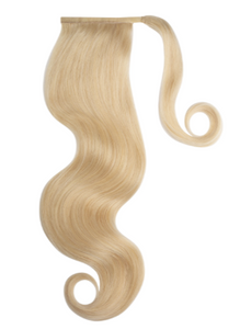 LIGHTEST BLONDE (22) HUMAN PONYTAIL CLIP IN HAIR EXTENSIONS 16 / 20 INCH  **THICK***