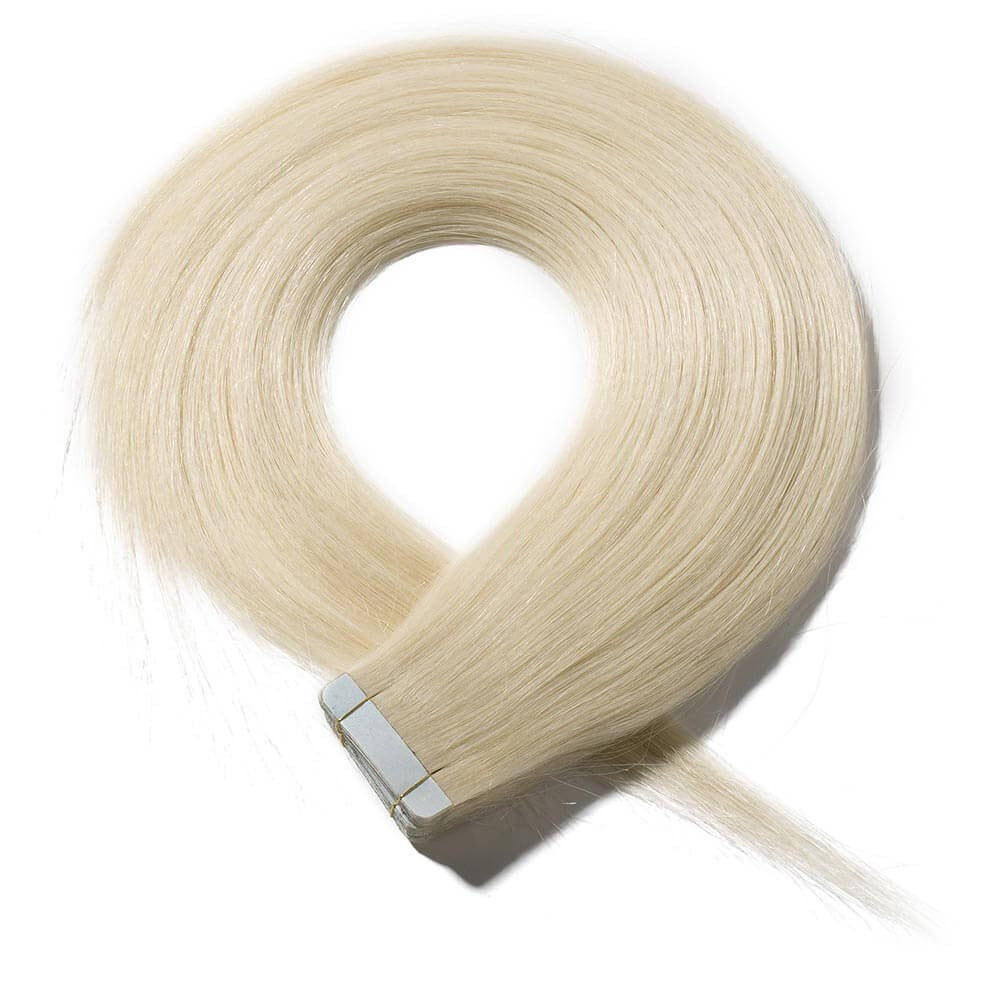 EUROPEAN TAPE HAIR EXTENSIONS 14 INCH 9A HIGH GRADE LIGHTEST BLONDE (22)