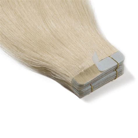 EUROPEAN TAPE HAIR EXTENSIONS 14 INCH 9A HIGH GRADE LIGHTEST BLONDE (22)