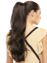 Load image into Gallery viewer, CHOCOLATE BROWN (4) HUMAN PONYTAIL CLIP IN HAIR EXTENSIONS 16 / 20 INCH  **THICK***
